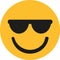 Cool smiley with sunglasses