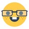 Cool Smiley  vector icon fully editable