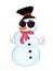 Cool snowman cartoon