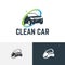 Cool Sparkling Clean Car Wash Carwash Auto Service Logo