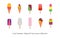 A Cool summer popsicle icecream sweet colorful dessert collection