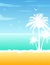 Cool summer tropical beach illustration