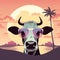 Cool Sunglasses-wearing Holstein Cattle