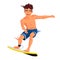 Cool surfer. Sports concept