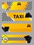 Cool taxi company banner set of 4