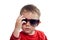 Cool toddler with sunglasses