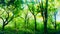 Cool Trees Abstract Forest Illustration Background