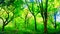 Cool Trees Abstract Forest Illustration Background