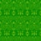 Cool trendy pattern with clover. Bright shamrock leaves on a green background. Hand-drawn seamless pattern. Cute saint patrick