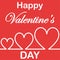 Cool Valentine's day postcard three heart