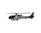 Cool vector civil helicopter airway transport vehicle. All purpose helicopter aircraft in trendy flat design.