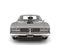 Cool vintage silver American muscle car - front view