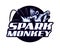 Cool welder monkey worker spark logo