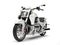 Cool white powerful motorcycle - beauty shot