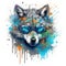 Cool Wolf with Sunglasses in Expressive Pose for Posters and Web.