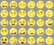 Cool yellow smilies emotions Set