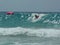 Coolangatta, Australia - 1-3-2019: female competitor in the quicksilver pro surf competition