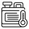 Coolant canister icon outline vector. Water fluid