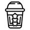 Cooled iced drink icon outline vector. Coffee cup