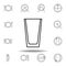 Cooler, glass icon. Set can be used for web, logo, mobile app, UI, UX on white background