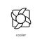 Cooler icon. Trendy modern flat linear vector Cooler icon on white background from thin line smart home collection