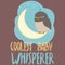 Coolest baby whisperer owl and moon graphic