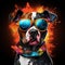 The Coolest Dog: A Cartoon Portrait With Epic Style And Attitude