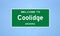 Coolidge, Arizona city limit sign. Town sign from the USA.