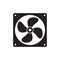 Cooling fan icons. Cool fans vector symbols, electrical air industry signs, electric wind climate industrial propellers with blade