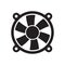 Cooling fan icons. Cool fans vector symbols, electrical air industry signs, electric wind climate industrial propellers with blade