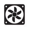 Cooling fan icons. Cool fans vector symbols, electrical air industry signs, electric wind climate industrial propellers with blade