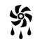 Cooling fan vector icon, air con symbol