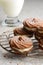 Cooling rack with cream filled gingerbread swirl cookies