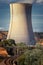 Cooling tower of the Asco nuclear power plant, Spain