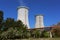 Cooling towers of an alumina refinery plant