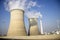 Cooling towers of nuclear power plant electrical energy