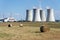 Cooling towers at nuclear power plant, energy self-sufficiency