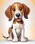 Coonhound puppy dog cartoon character
