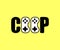 Coop game logo. Cooperative game sign. Video game icon for two joysticks. Play together together