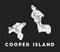 Cooper Island - communication network map of.