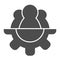 Cooperation gear solid icon. Team and gear, three pawn and cog symbol, glyph style pictogram on white background