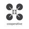 Cooperative symbol glyph icon