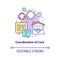 Coordination of care concept icon