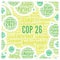 COP 26 in Glasgow, Scotland word cloud in french language