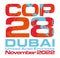 COP 28 Dubai United Arab Emirates - 7-18 November 2023 vector illustration - UN International climate summit