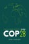COP28 UAE. International climate summit banner