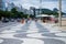 Copacabana sidewalk pattern on a sunny afternoon