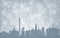 Copenhagen City â€‹â€‹silhouette , silver abstract snow falling winter christmas