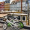 Copenhagen, Denmark: Bicycles on the waterfront Nyhavn