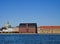 Copenhagen, Denmark - coastline promenade with old warehouses